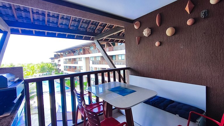 Flat com Varanda Gourmet | Resort (CBL B14-7)