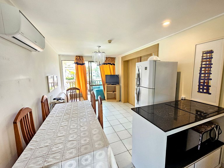 Flat 2 Quartos no Beach Class Muro Alto (B206)