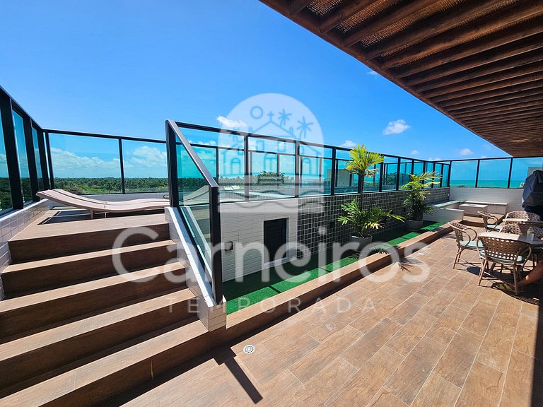 Mahrak Villa Maracaípe | Rooftop com Piscina e Vista para o