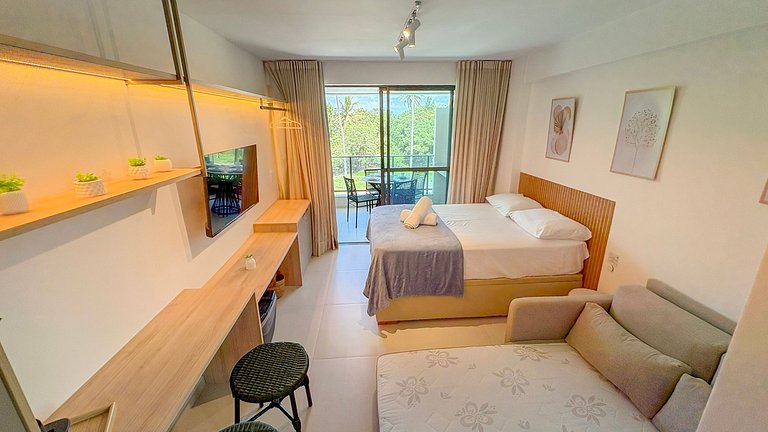 Studio em Resort | Vista Piscina (C09-3 GBR)