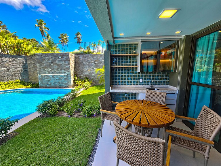 Flat 1QT | Resort com Vista para Piscina (X8-2)