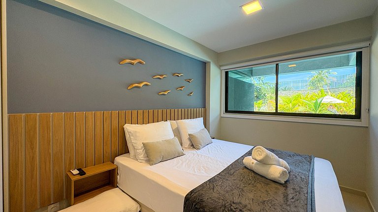 Flat 1QT | Resort com Vista para Piscina (X8-2)