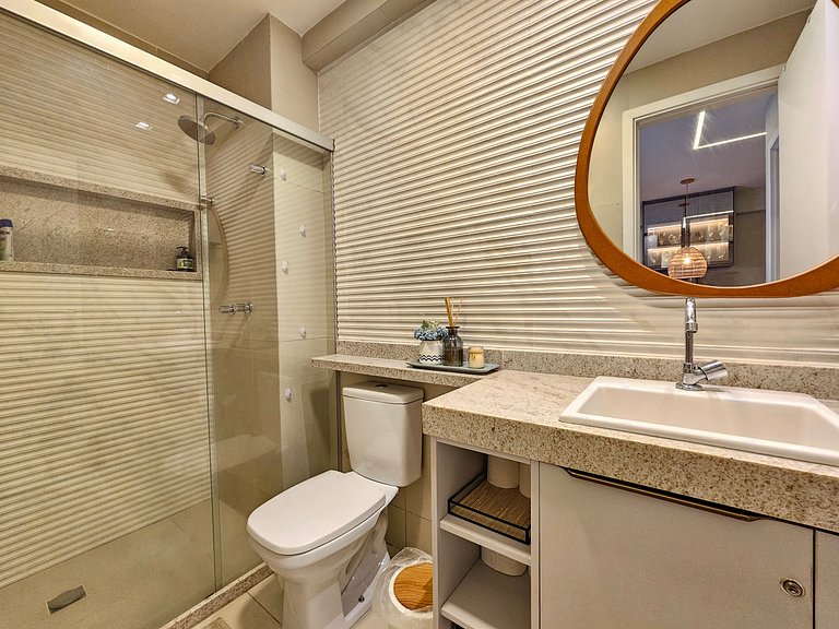Flat 1QT | Resort com Vista para Piscina (X8-2)