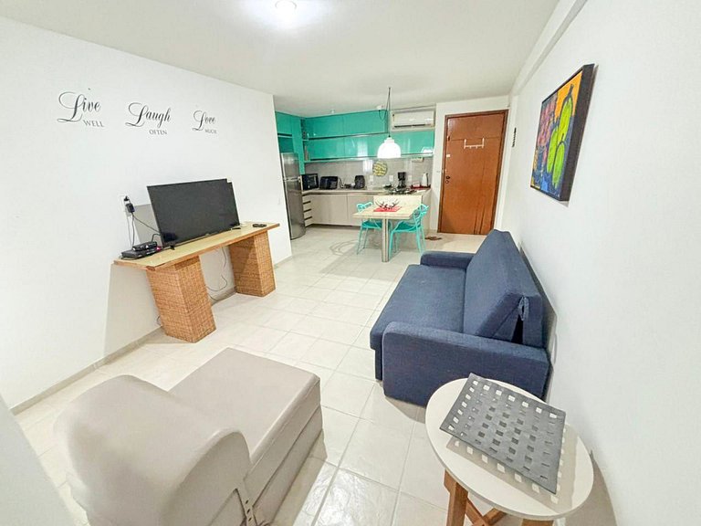 Marupiara | Apt com Varanda e Vista para o Jardim