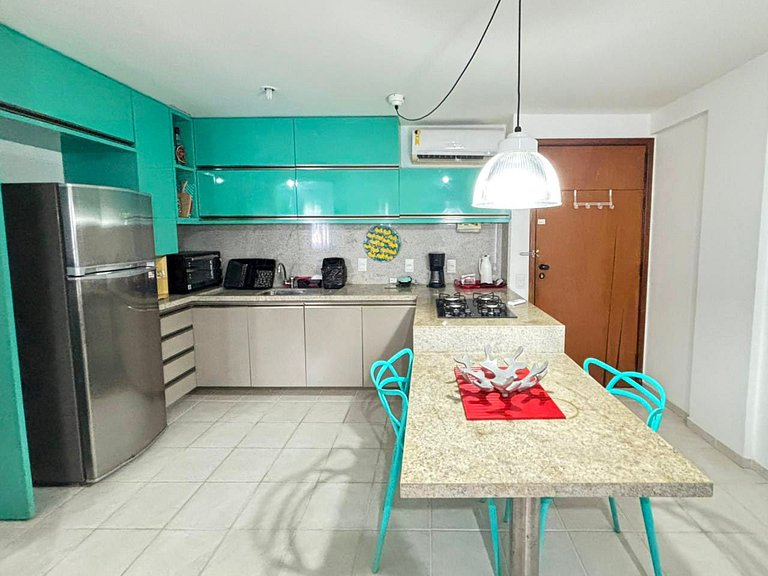 Marupiara | Apt com Varanda e Vista para o Jardim