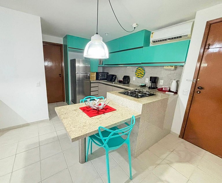 Marupiara | Apt com Varanda e Vista para o Jardim