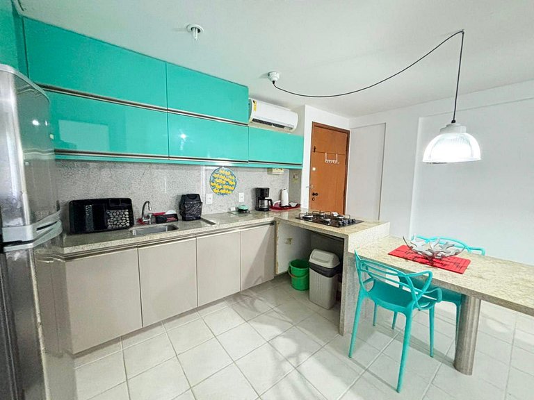 Marupiara | Apt com Varanda e Vista para o Jardim