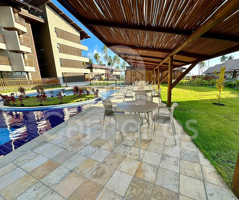 Studio no Carneiros Atlântico | Pé na areia (D018)