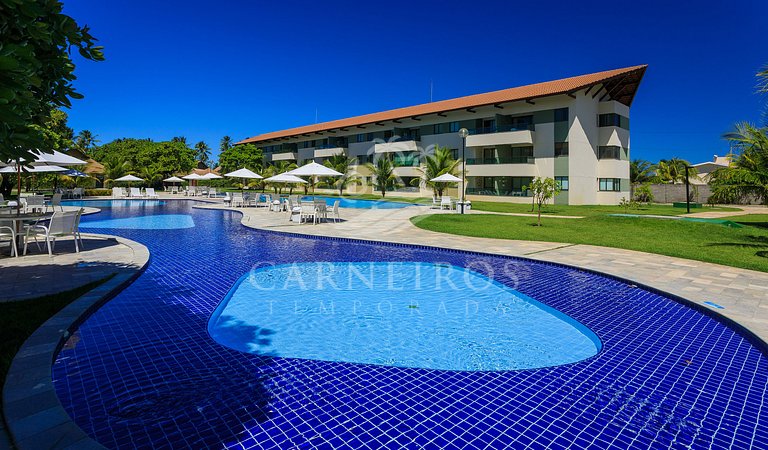 Carneiros Beach Resort - Belíssimo flat em Praia dos Carneir