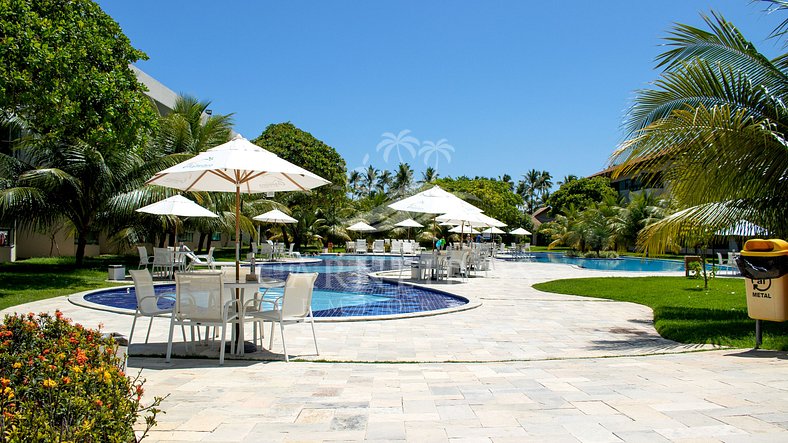 Flat 01 Quarto Vista Piscina - Carneiros Beach Resort - (CBR