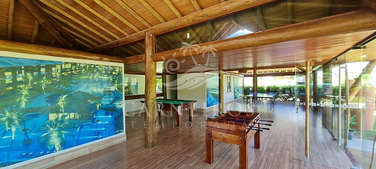 Flat com vista para piscina no La Fleur Polinésia Residence