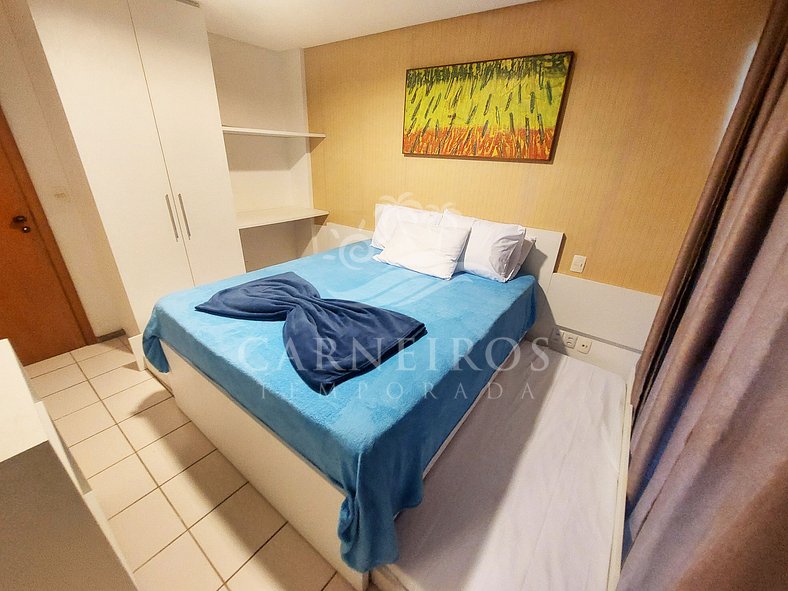 Flat de 1 quarto no Marulhos Suites Resort (D07)